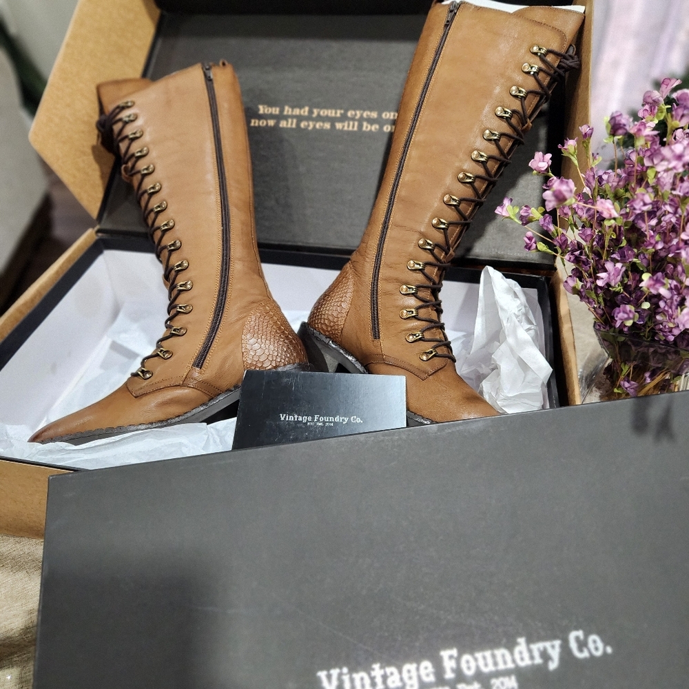 Vintage Foundry Co. Henrietta Woman's Fashion Classic Combat Gothic Boot